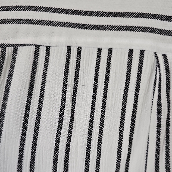 Vixbe Casual Shirttail Striped Button Down Knot front Shirt XXL - Picture 10 of 10